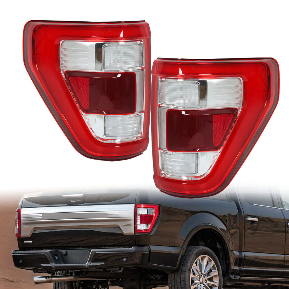 Labwork Left+Right Tail Lights Lamps For 2021-2023 Ford F150 w/ Blind Spot LED