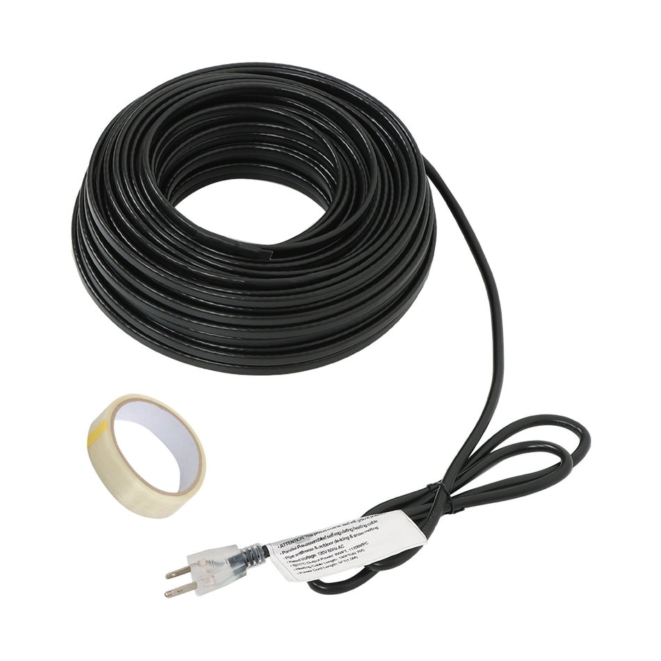 140 Feet Heat Tape 120V 60HZ Heat Cable 8W/FT Roof Heat Cable Snow De-icing Kit