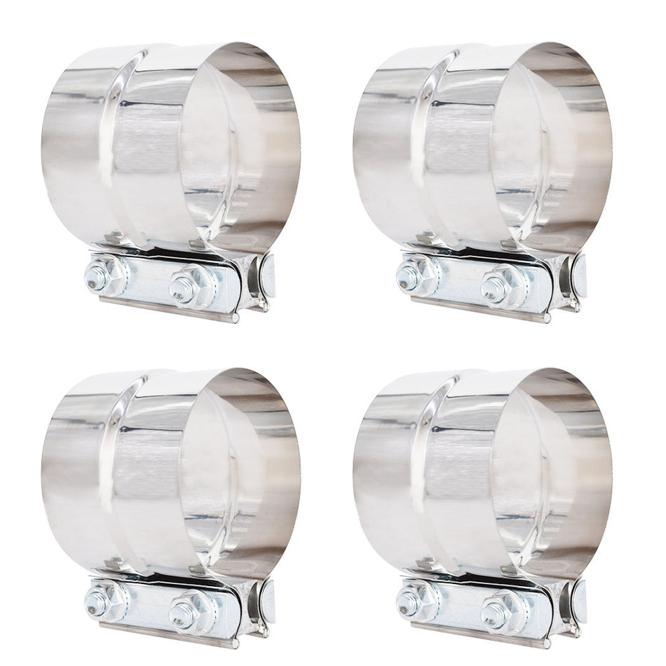 Labwork Stainless Exhaust Band Clamp Step Clamps For Muffler 4PC 2.5" New