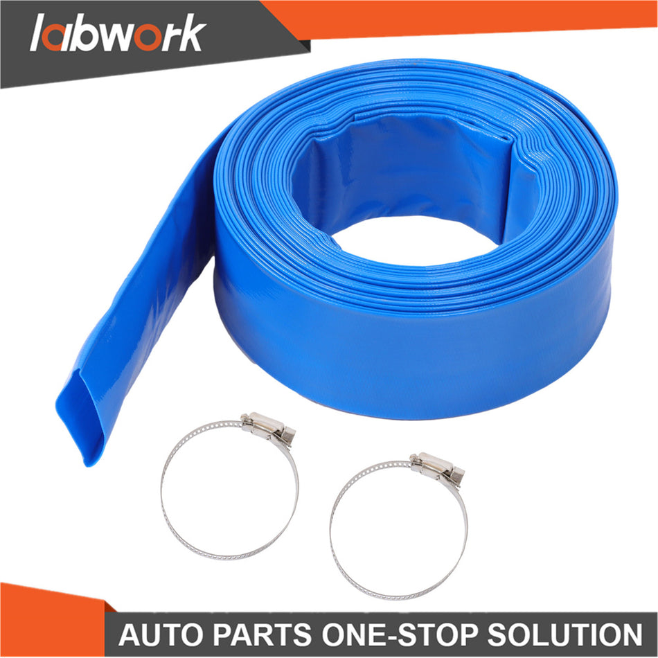 Labwork 2"/3" x 25/50/100 FT Pool Backwash Hose Lay Flat Water Discharge Hose