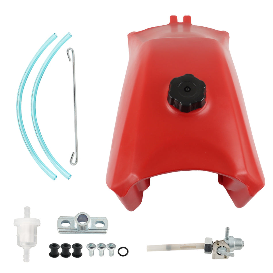 Red Gas Fuel Tank + Petcock + Cap For Honda TRX300 FourTrax 300 2x4 1993-2000