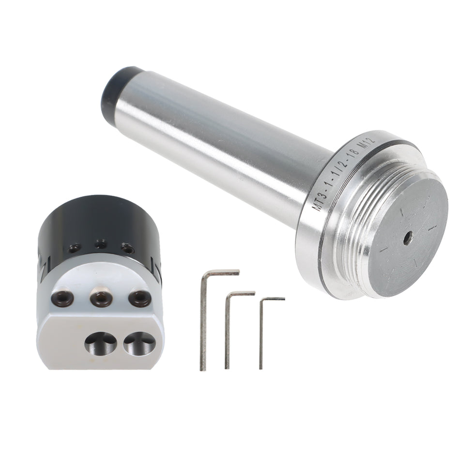 MT3-M12 2 Inch Boring Bar Head Set Tipped Hole Milling Holder Carbon Steel