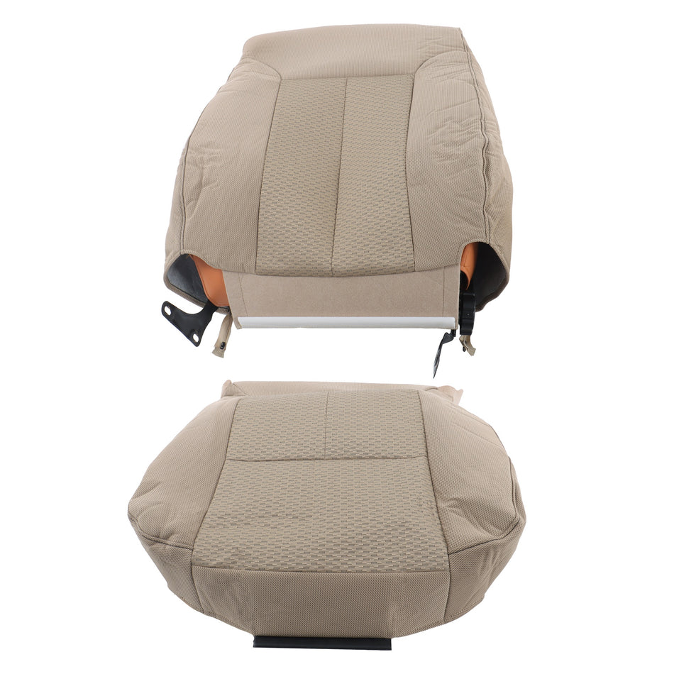 Labwork Seat Cover For 2011-2014 Ford F150 Passenger Bottom & Back Cloth Tan