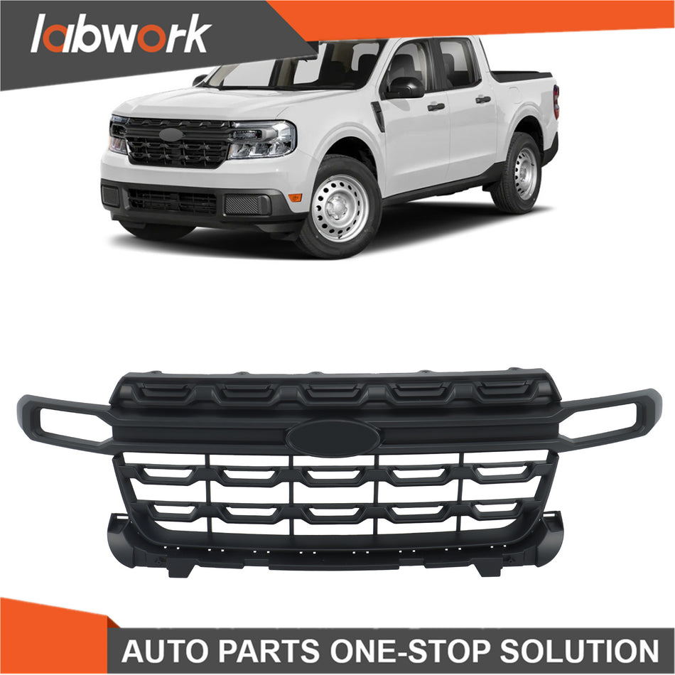 Labwork Front Bumper Grille Grill Matte Black For 2022 2023 2024 Ford Maverick