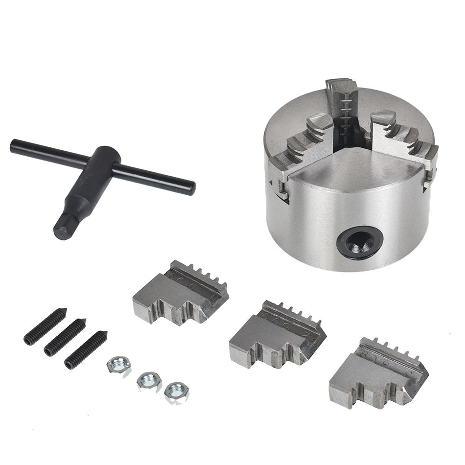 3 Jaw Lathe Chuck Manual Chuck 3" Self-centering Lathe Drilling Part K11-80 80mm