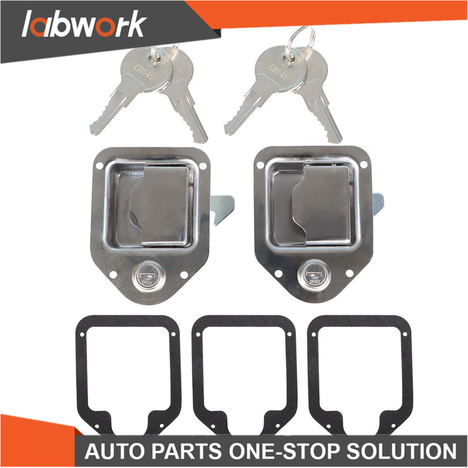 Labwork Toolbox Lock Stainless Door Key Latch Paddle Handle RV Trailer Brand New