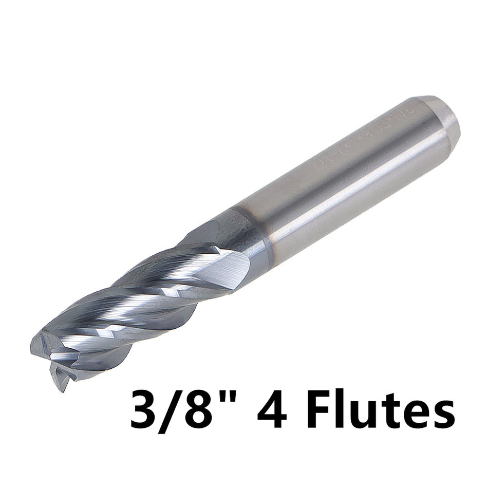 3/8" 4 Flute 1" LOC 2-1/2" OAL Variable Helix Carbide End Mill - TiALN COATED