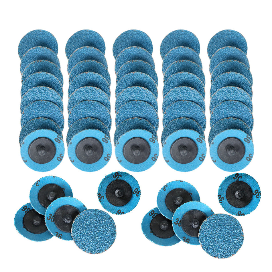 50 Pieces 2" 36 Grit Zirconia Roll Lock Die Grinder Sanding Grinding Disc New
