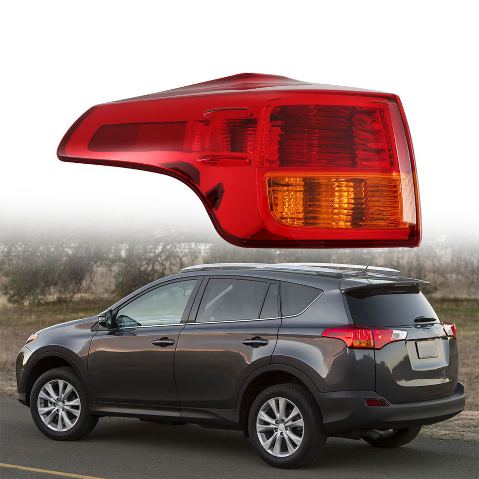 Labwork Outer Driver Left Side Tail Light Fit For 2013-2015 Toyota RAV4 Halogen