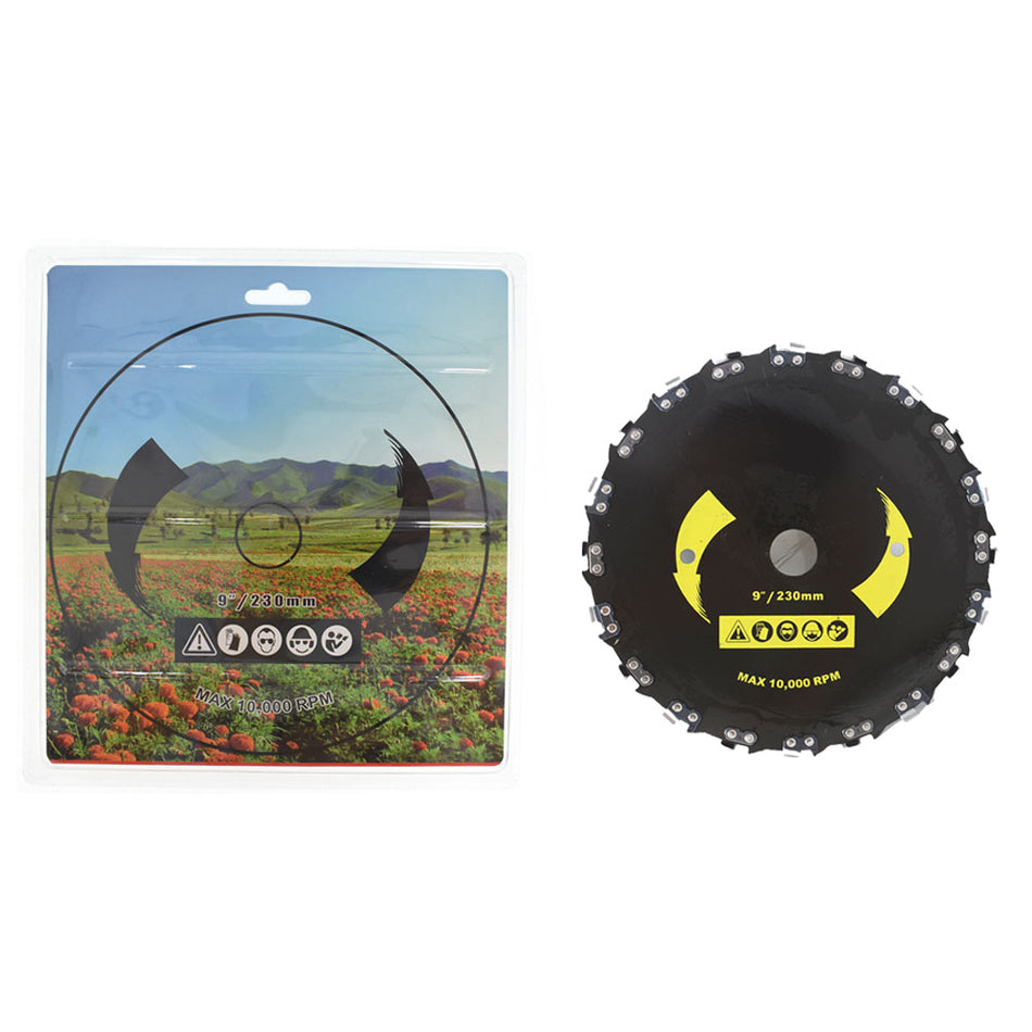 9" x 20T Chain Saw Tooth Brush-Cutter Grass Blade Heavy Duty Fit For Gas Trimmer