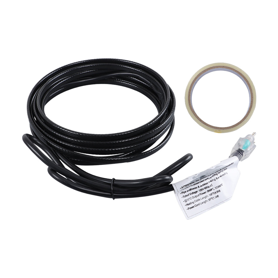 Heat Tape For Pipe Freeze Protection For Water Pipes Heating Cable 16 Feet 120V