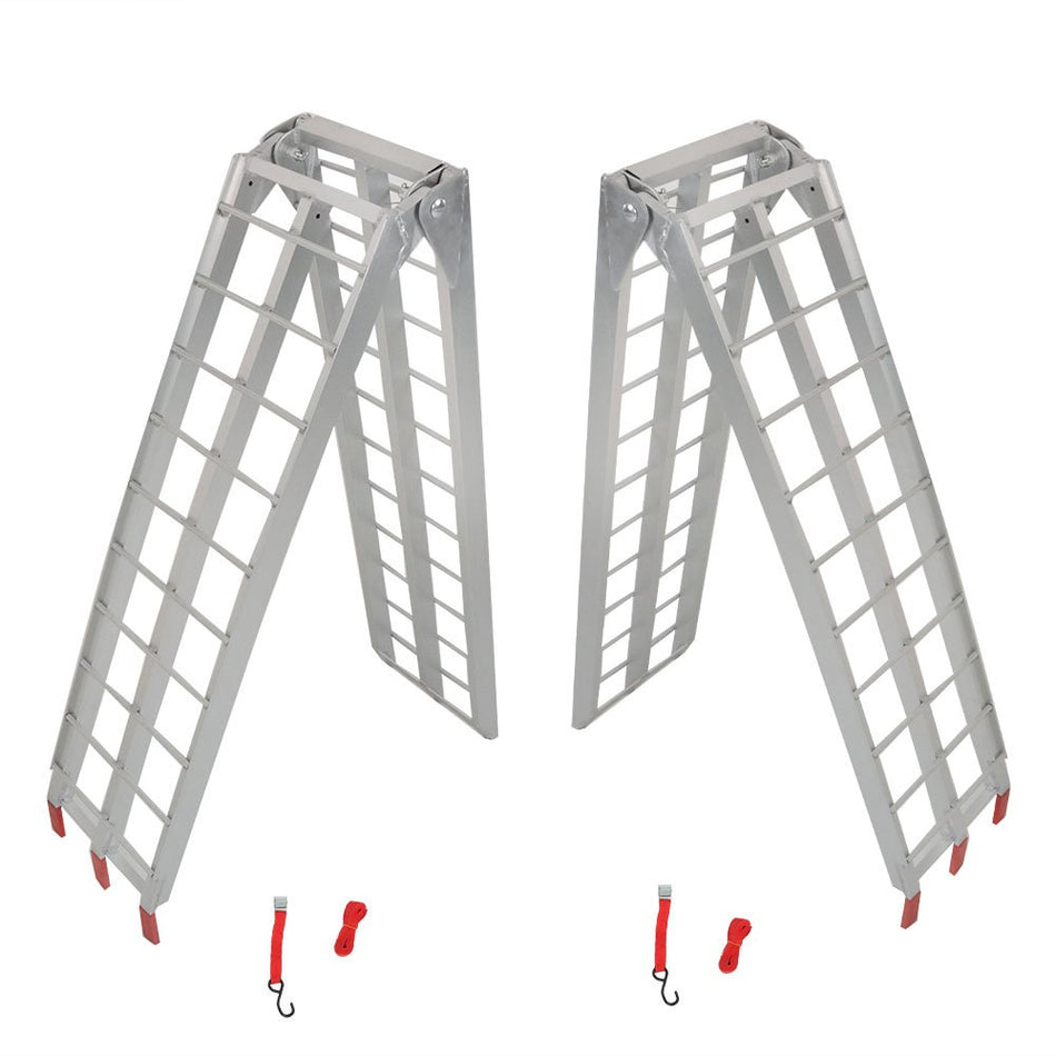 For Motorcycle ATV 1500lbs Capacity 7.5' 2x Aluminum Folding Loading Ramps Kit
