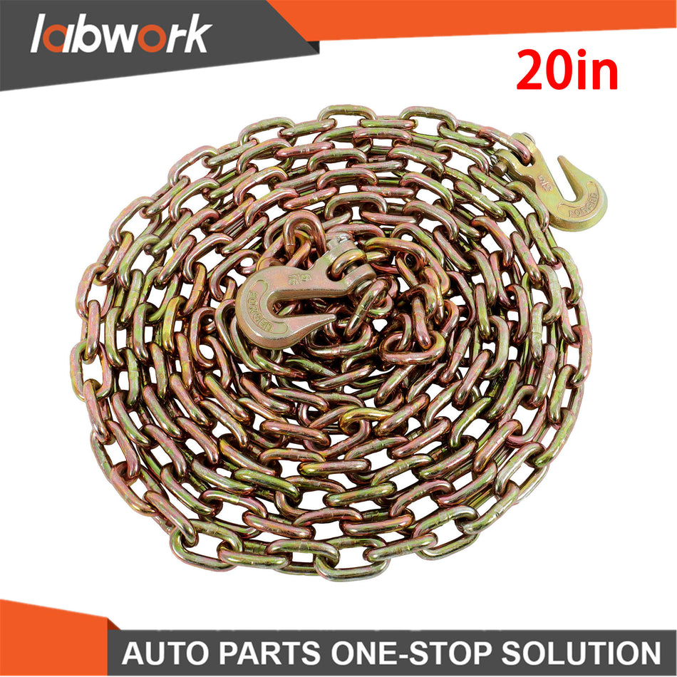 Labwork Tow Chain G70 5/16" x 20' Tie Down Chain F Chain Binders Truck Trailer