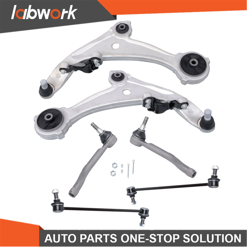 Labwork 6PCS Control Arms & Tie Rod & Sway Bars Kit For NISSAN ALTIMA 2007-2013
