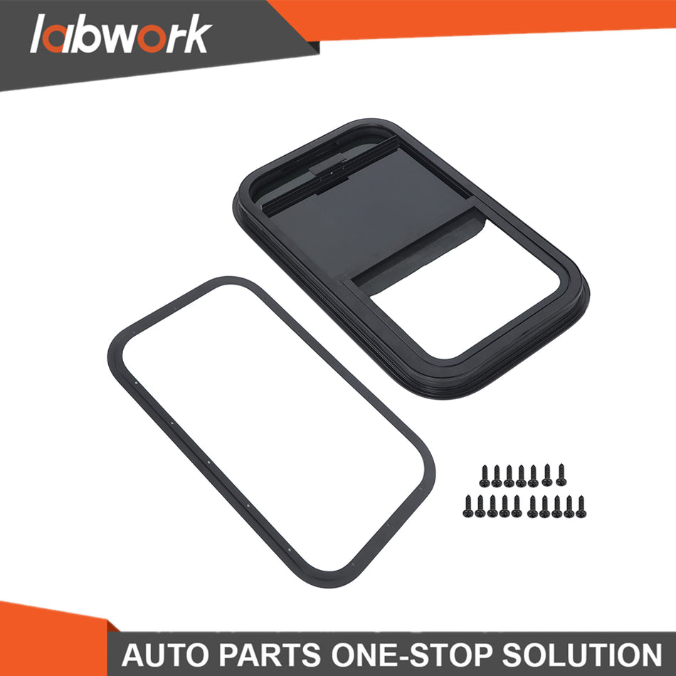 Labwork 24"Wx15"H RV Window Fit Camper Cargo Trailer Horizontal Sliding Window