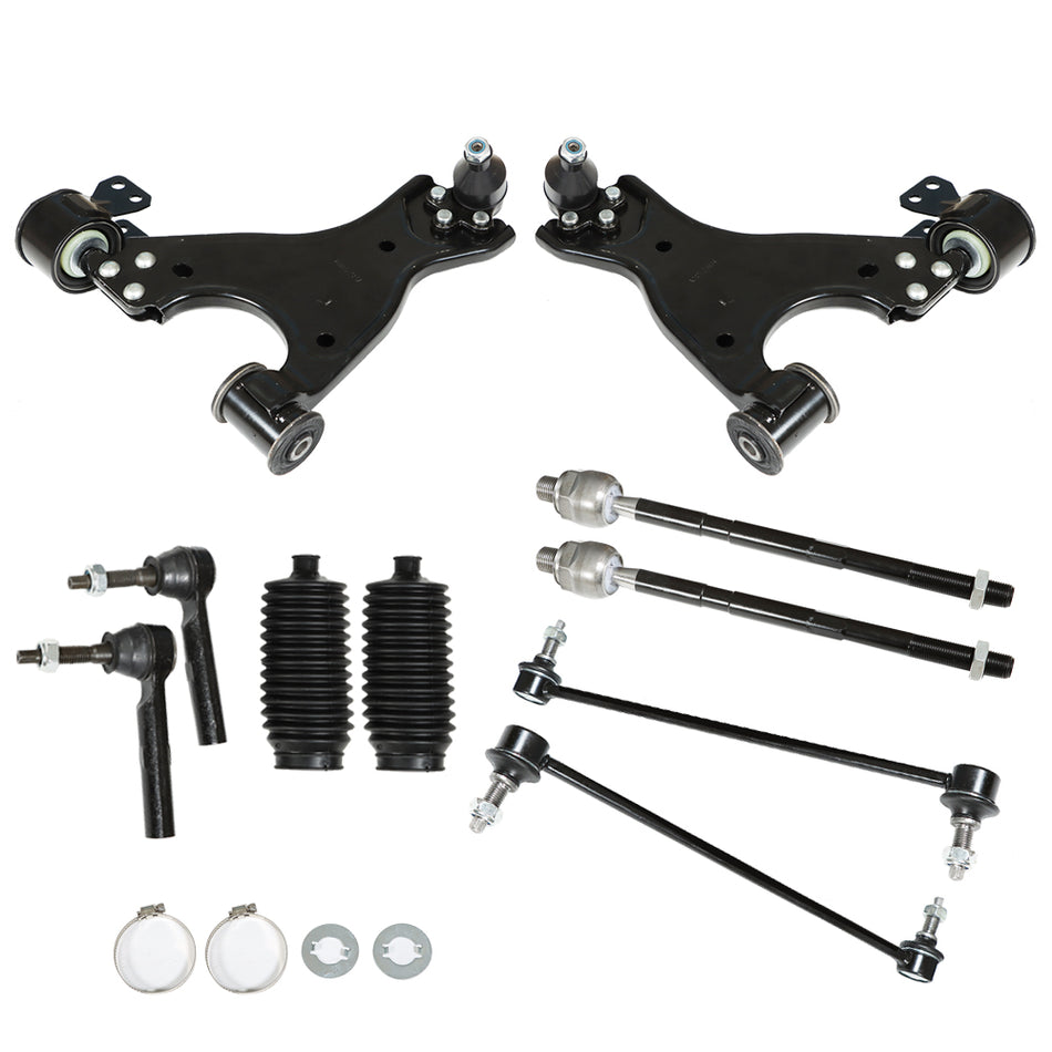 Labwork Suspension Kit Control Arms Ball Joints Tie Rod For GMC Acadia 2007-2016