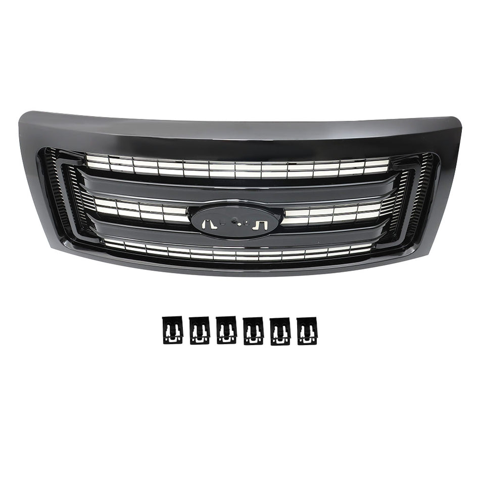Labwork Front Bumper Upper Grille Black For Ford F-150 XLT / F-150 XL 2009-2014
