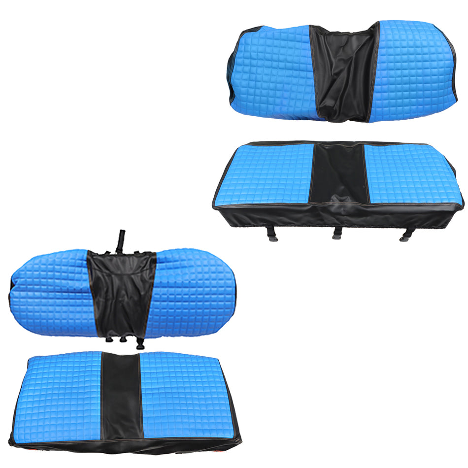 2004-Up Golf Carts Blue Front And Rear Seat Covers Fits For Club Car Precedent
