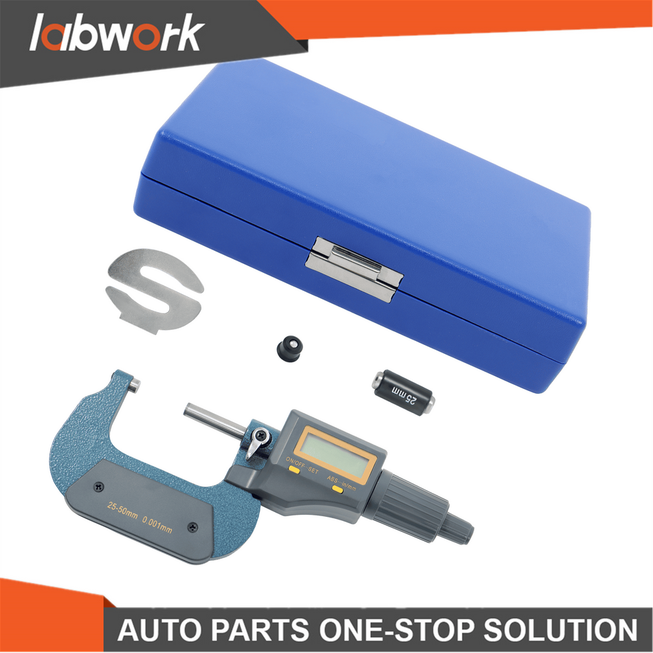 Labwork 1-2" 0.00005" Digital Electronic Outside Micrometer Carbide Tip 25-50mm