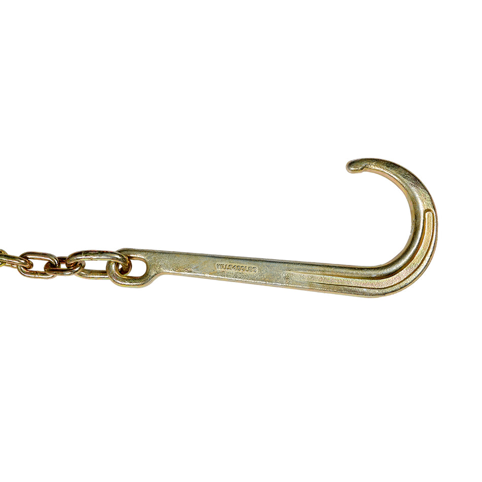 w/ R T J&Grab Hook 2PCS G70 5/16''x10' Transport Tow Chain J Hook Long Shank