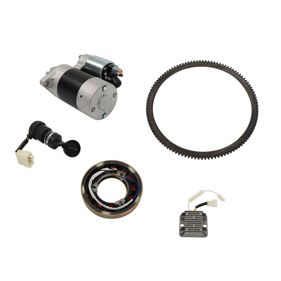 186F 186FA L100 Diesel Engine Starter Kit w/ Flywheel Rectifier Switch Dynamo