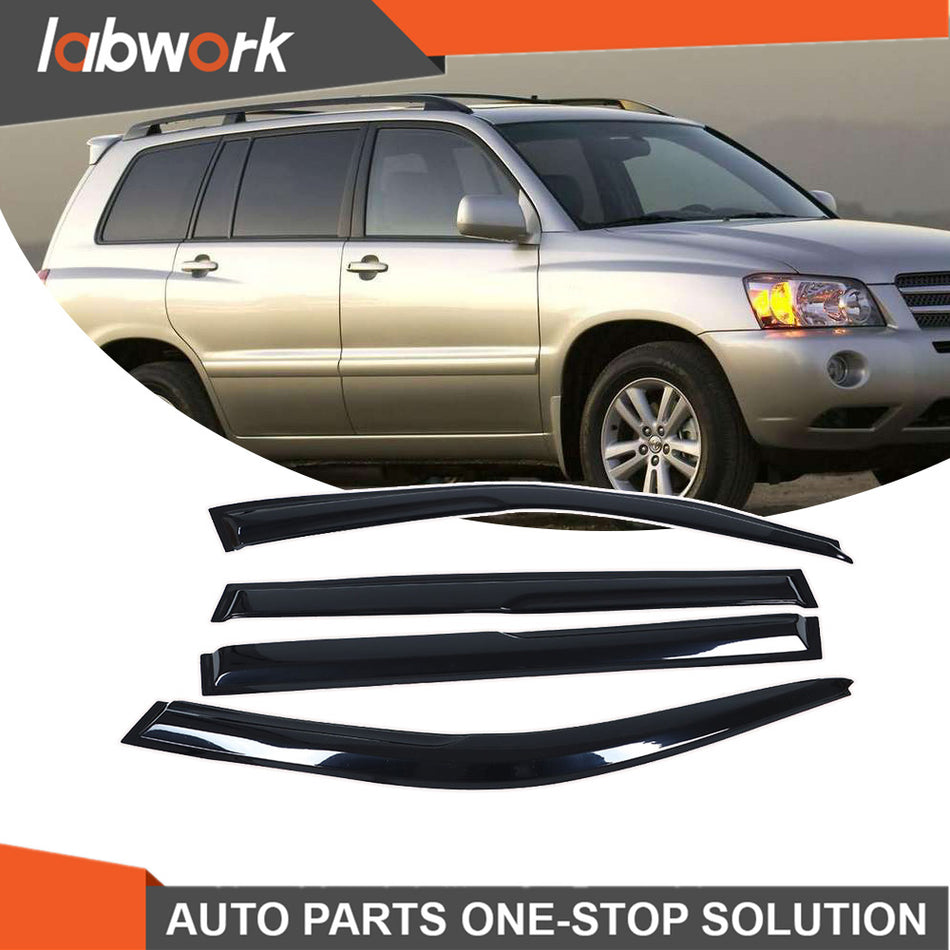 Labwork Window Visor For 2001-2007 Toyota Highlander Shade/Sun Rain Deflector