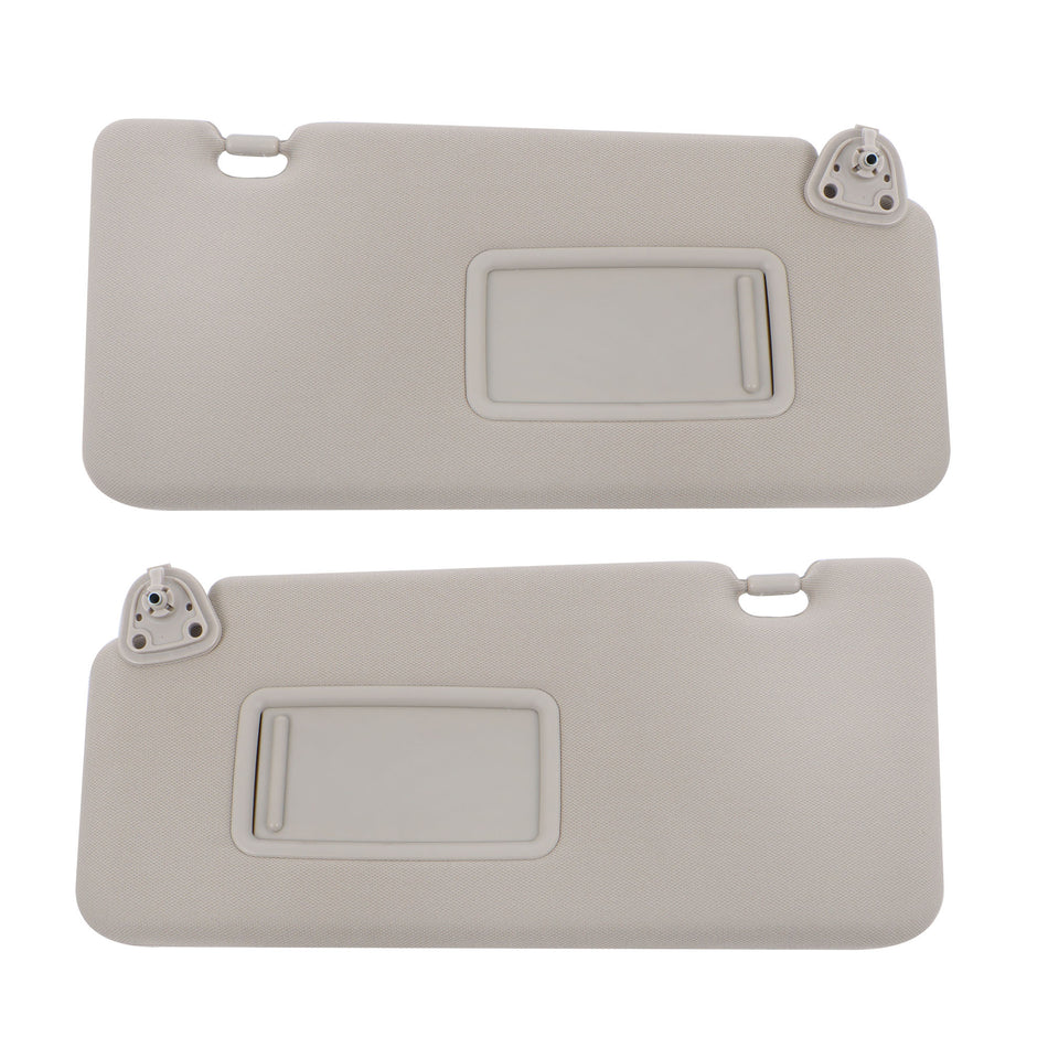 Labwork Left+Right Sun Visors Shade Gray For 2007-2012 Nissan Versa W/ Mirror