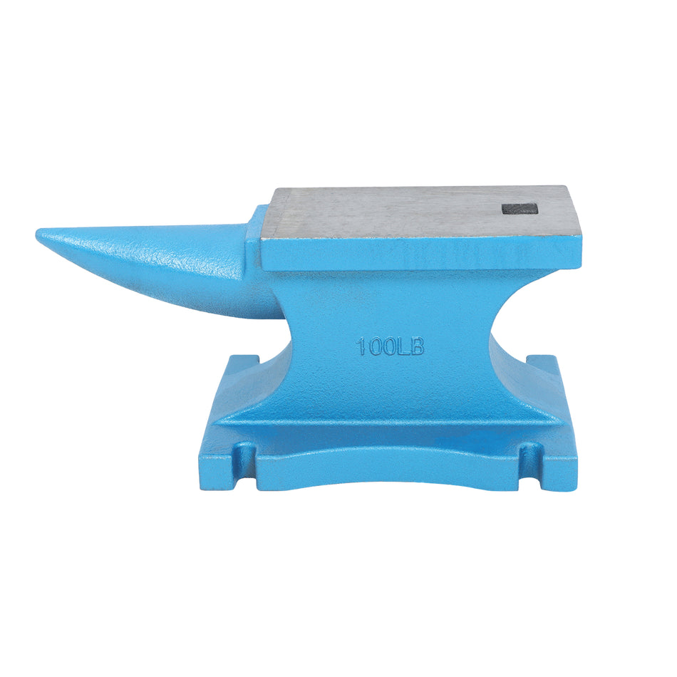 Blacksmith Anvil 99LB/45KG Cast Iron Heat Treated with Rounded Tip for Metalwork