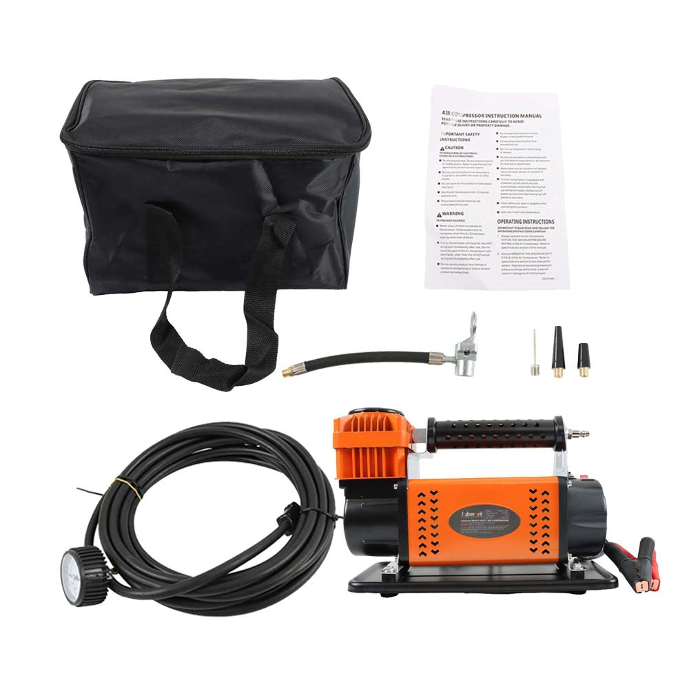 Labwork Heavy Duty Portable Air Compressor Car Tire Inflator Electric Pump Auto
