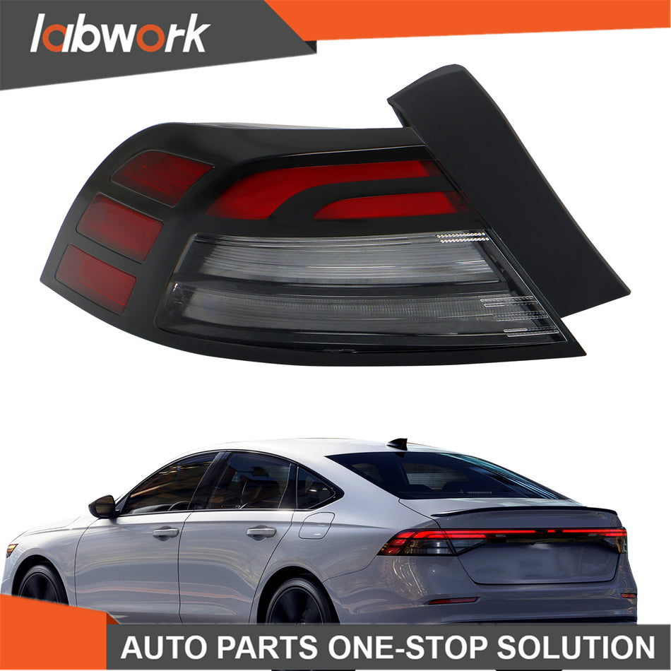 Labwork Tail Lights For Honda Accord 2023-2024 LED Rear Outer Left Driver Lamps