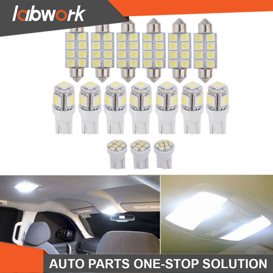 Labwork Dome Light For 2004-2012 Ford F150 Interior White LED Package Kit 16PCS