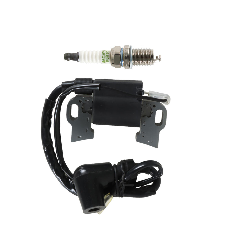 For anything using a small Honda, Clone or Predator engine Coil + spark plug