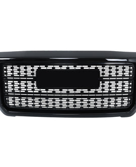 Front Upper Grille Assembly Gloss Black for 2015-2019 GMC Sierra 2500 HD 3500 HD Denali