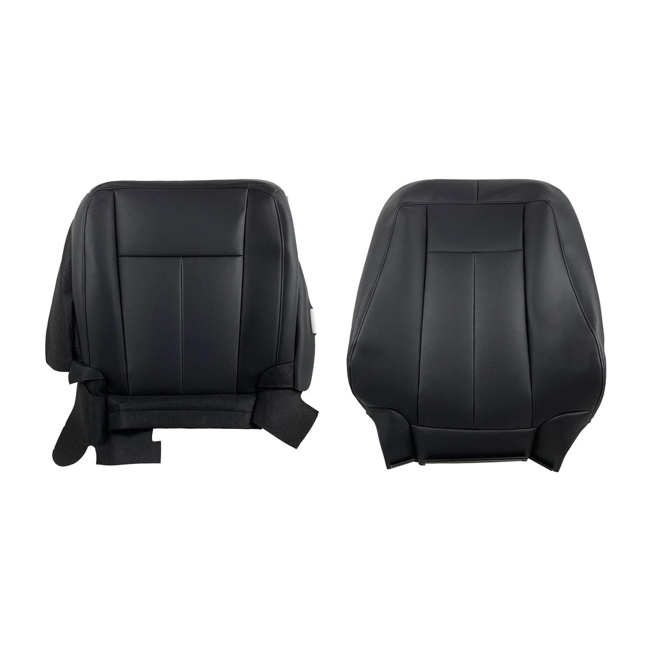 Seat Cover Driver Black Leather Bottom and Top 2Pcs Replacement for 2007-2014 Expedition Sport Utility 4-Door