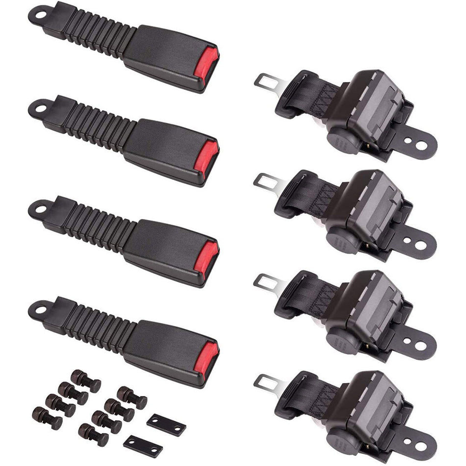 Golf Cart Seat Belts Lap Set Retractable 42" For EZGO/Yamaha/Club Car 4 Sets