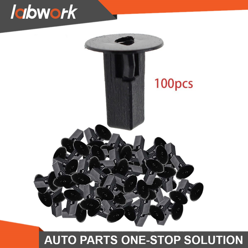 Labwork Car Fastener Clips Bumper Inner Fender Rivets Push 100 Pcs For Toyota