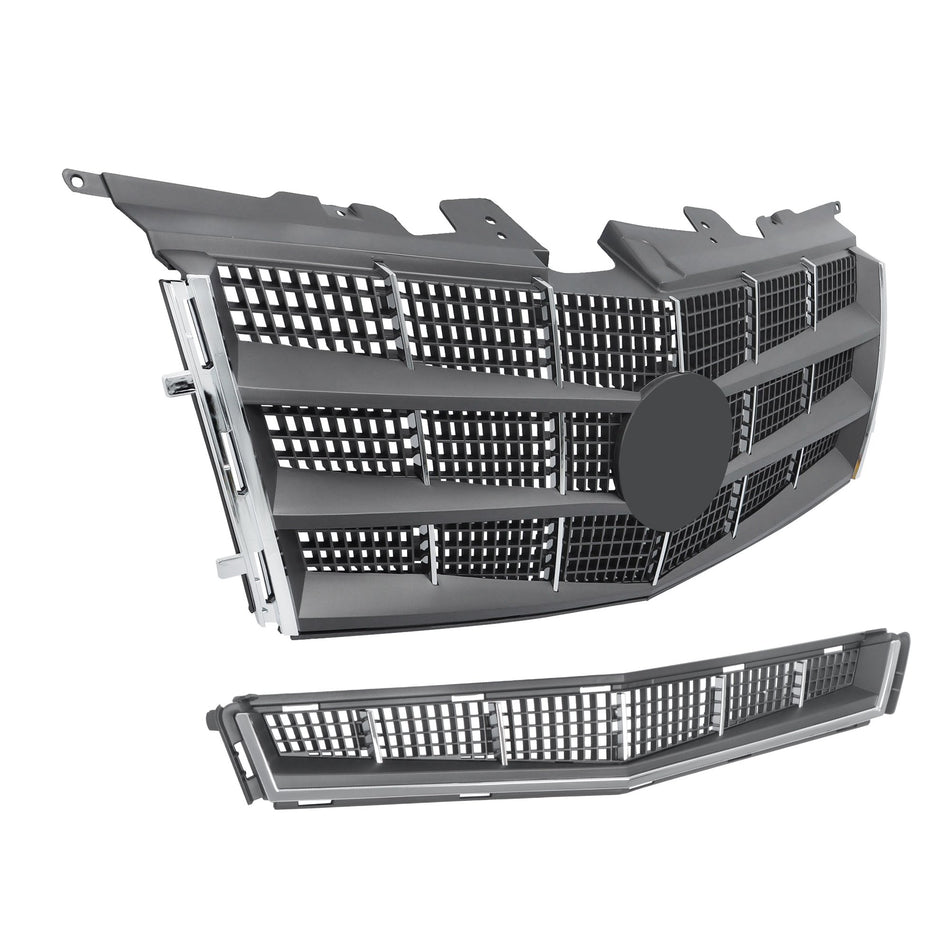 Labwork Front Upper & Lower Side Grill Set Plastic For Cadillac CTS 2008-2011