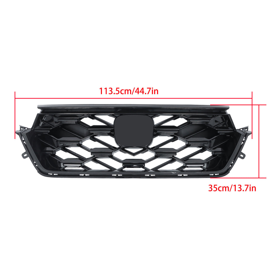 Labwork Front Upper Grille For 23-2024 Honda CRV CR-V Sport Hybrid Glossy Black