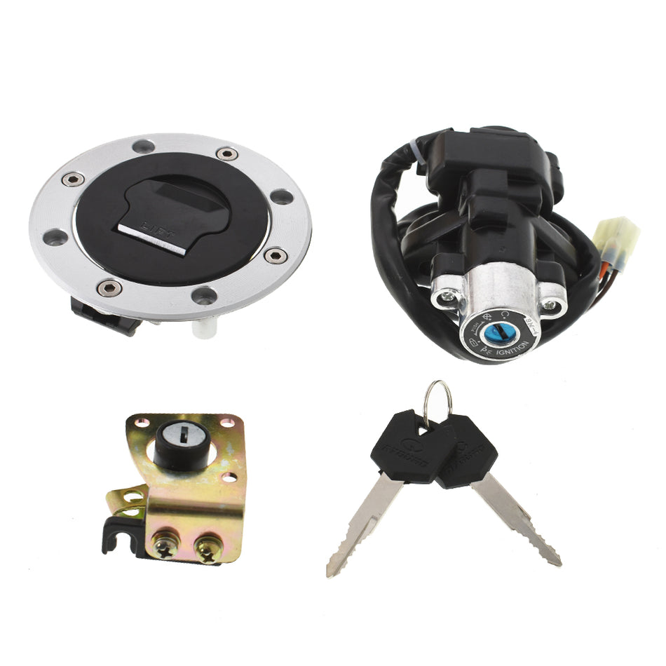 For Suzuki GSXR600 1997-2000 Fuel Gas Cap Ignition Switch Seat Lock Key Set