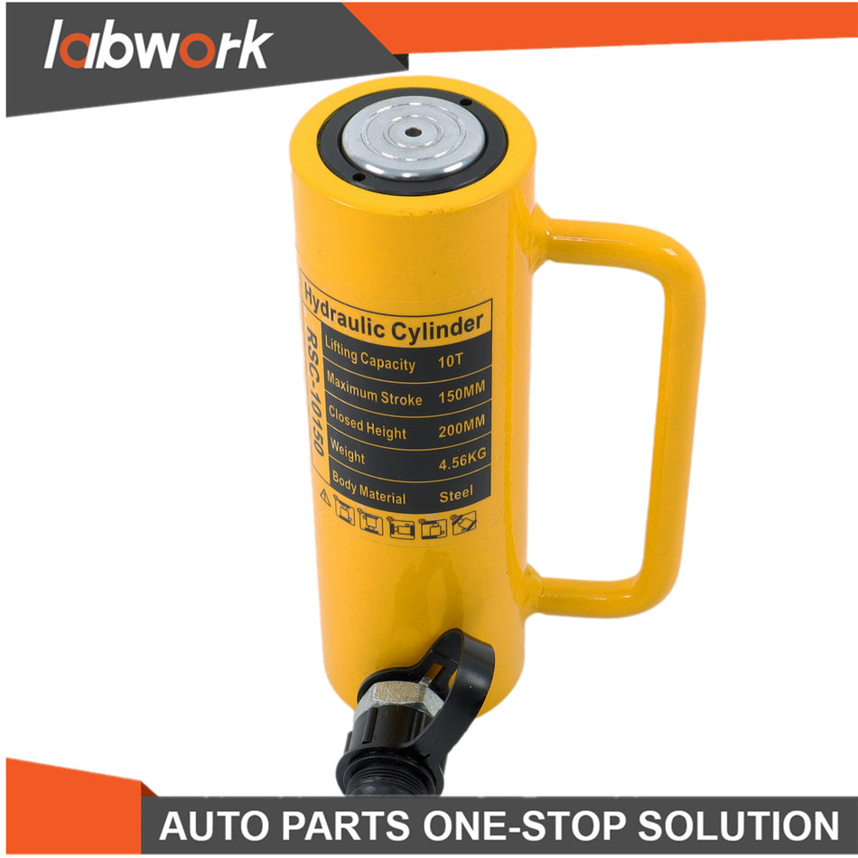 Labwork 10 Ton Hydraulic Cylinder Ram Single Acting Lifting Cylinders 6" Stroke