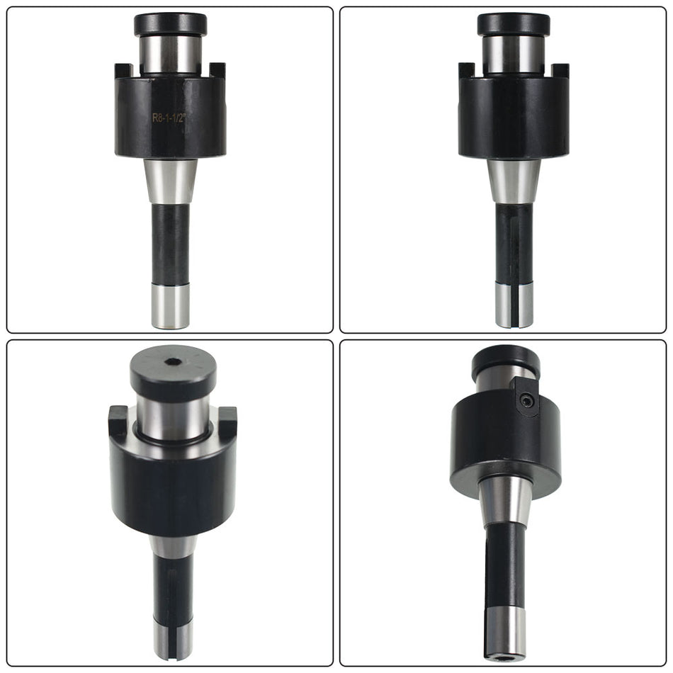 1Pc Hardened and Ground 1-1/2" R8 Shank Shell Milling Arbor Adapter Holder