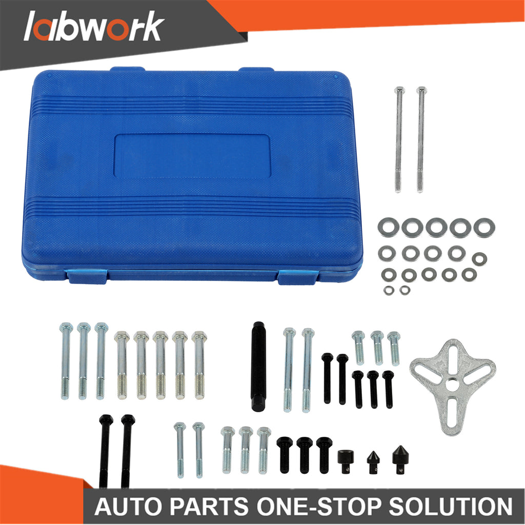 Labwork 46Pcs Multifunctional Harmonic Balancer Puller Set Flywheel Puller