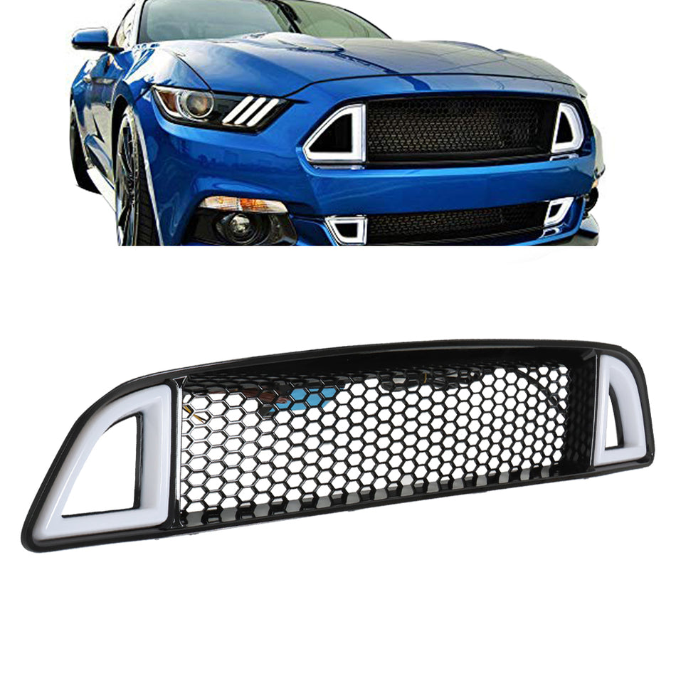 Labwork Front Bumper Upper LED Grille Non-Shelby For Ford Mustang 2013-2014