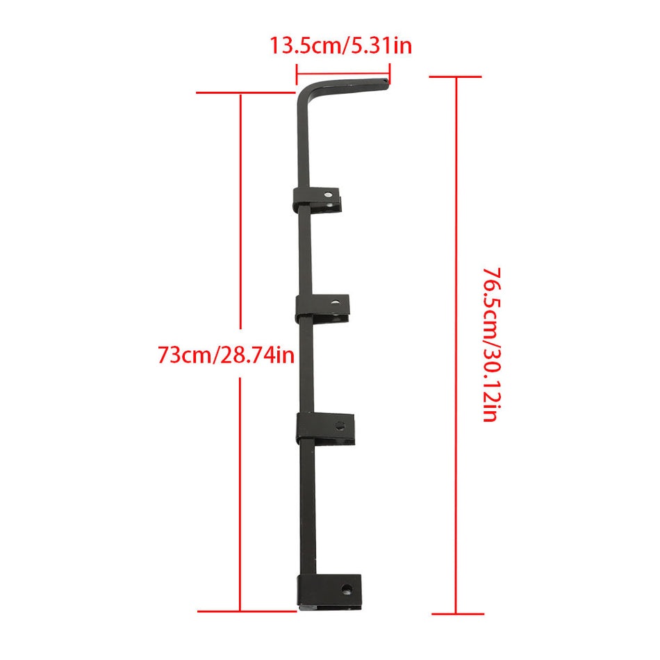 Heavy Duty Steel Black 30" Straight Mud Flap Hanger Semi Truck - Pair