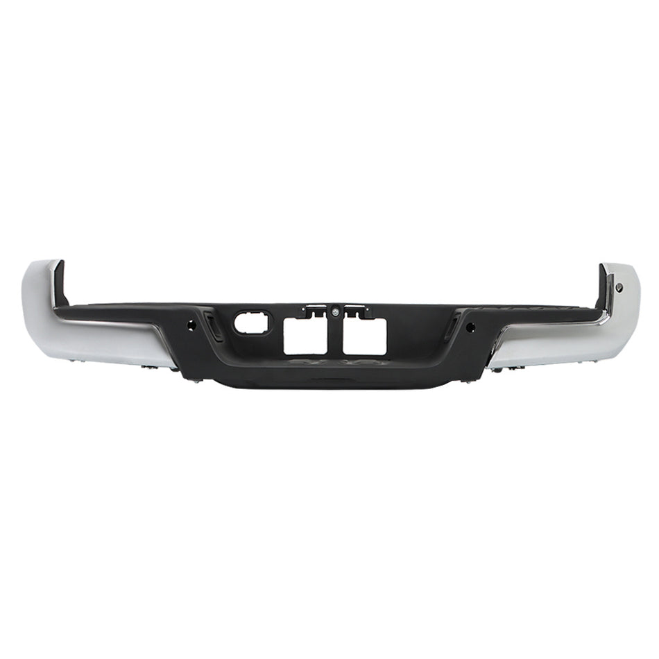 Labwork Rear Bumper Assembly Chrome For Toyota Tacoma 2016-2023 W/ Sensor Holes
