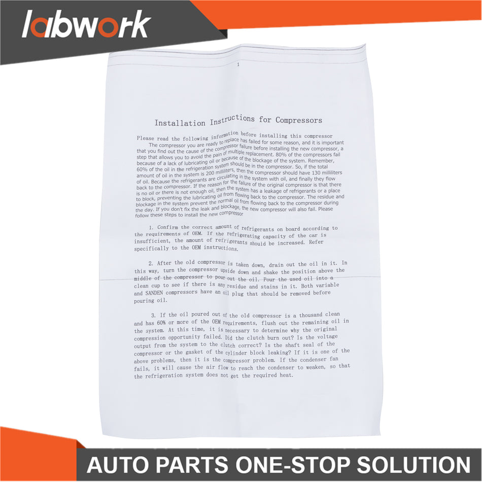 Labwork A/C Compressor w/clutch for Kubota SVL75-2C SVL75C SVL90-2C SVL90C