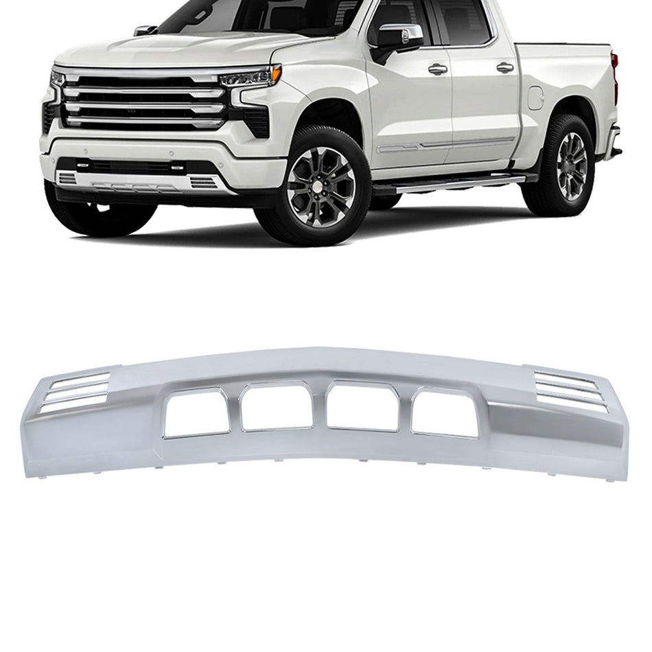Labwork Front Bumper Lower Valance Skid Plate For 2022-23 Silverado 1500 Chrome