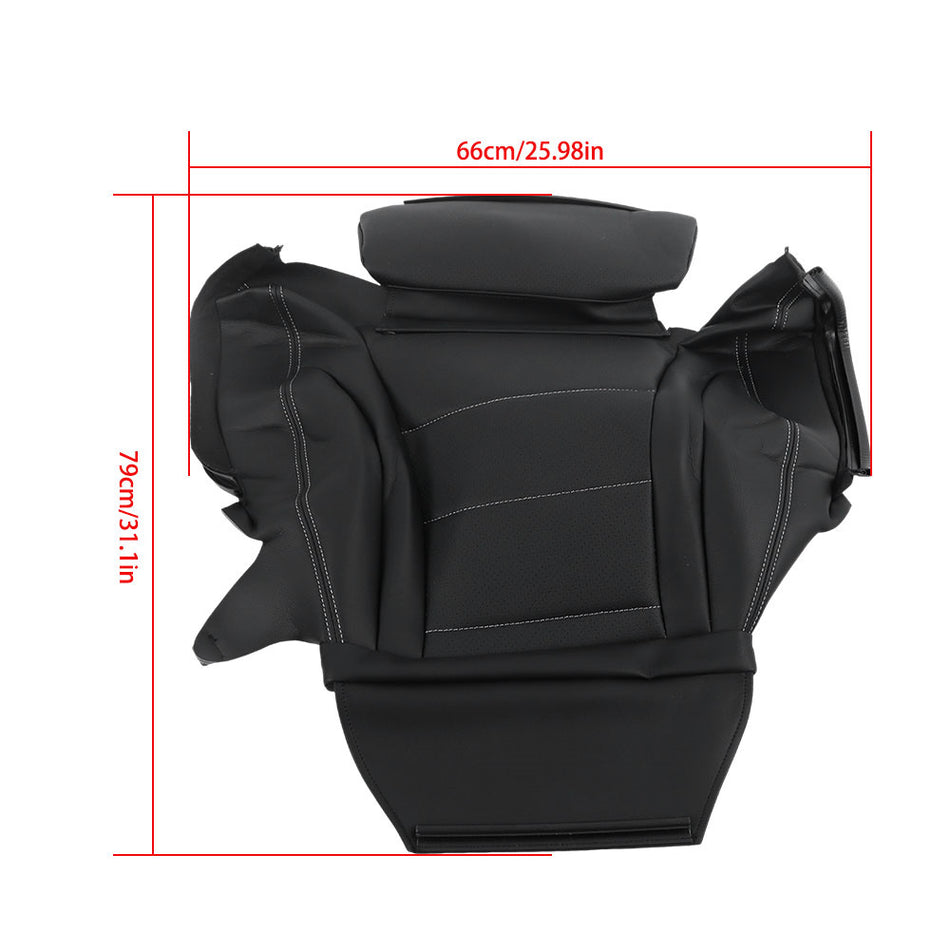 Labwork Front Driver Seat Cover For Mercedes Benz C300 2015-2021 Black Leather