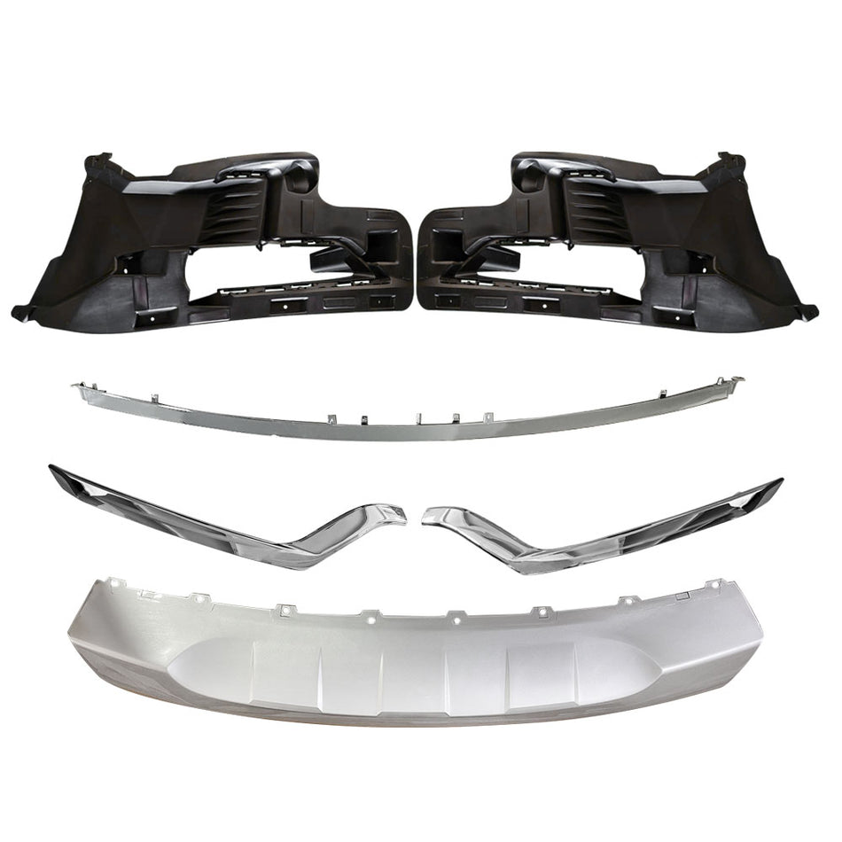 Labwork Front Bumper Skid Plate+Molding Trim+Brackets For 2018-19 Ford Explorer