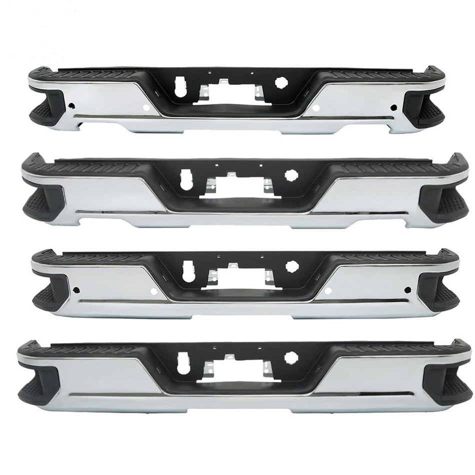 Labwork Rear Bumper Assembly Chrome For Chevy Silverado GMC Sierra 1500 2019-23